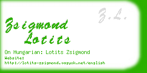 zsigmond lotits business card